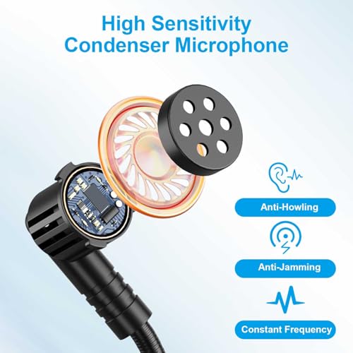 Detalle de Microfono Wireless ad Archetto 2 in 1 di Kinizuxi: versatilità senza fili per insegnamento, fitness e live