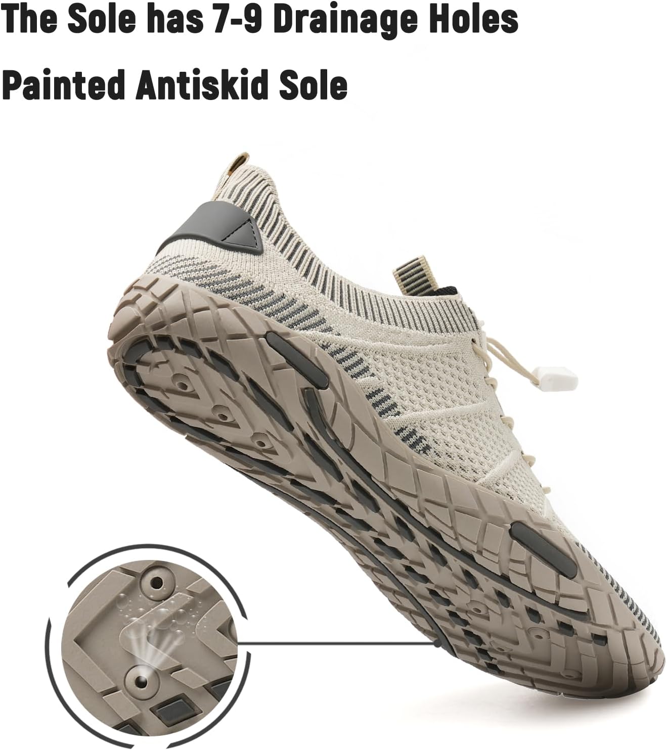 Detalle 2 de Water Shoes for Pool, Beach and Water Activities – Aqua Beach Swim Shoes (Women & Men)