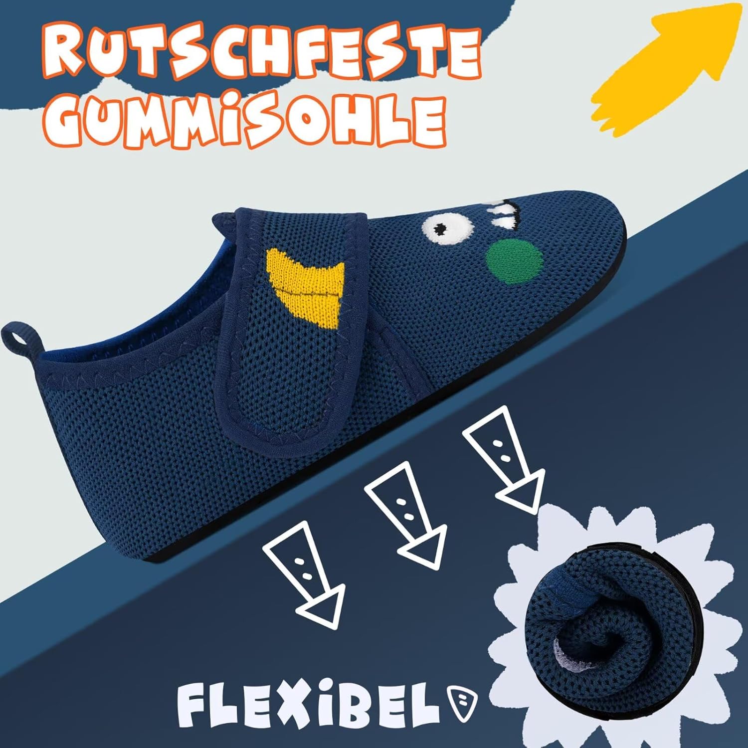 Thumbnail 3 de Kyopp Hausschuhe Kinder – atmungsaktive, rutschfeste Pantoffeln Gr. 20–35