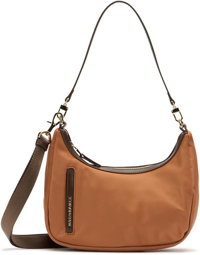 Detalle de Mandarina Duck Hunter Crossover, Hunter — Mini crossbody en nylon brillant avec double bretelle amovible