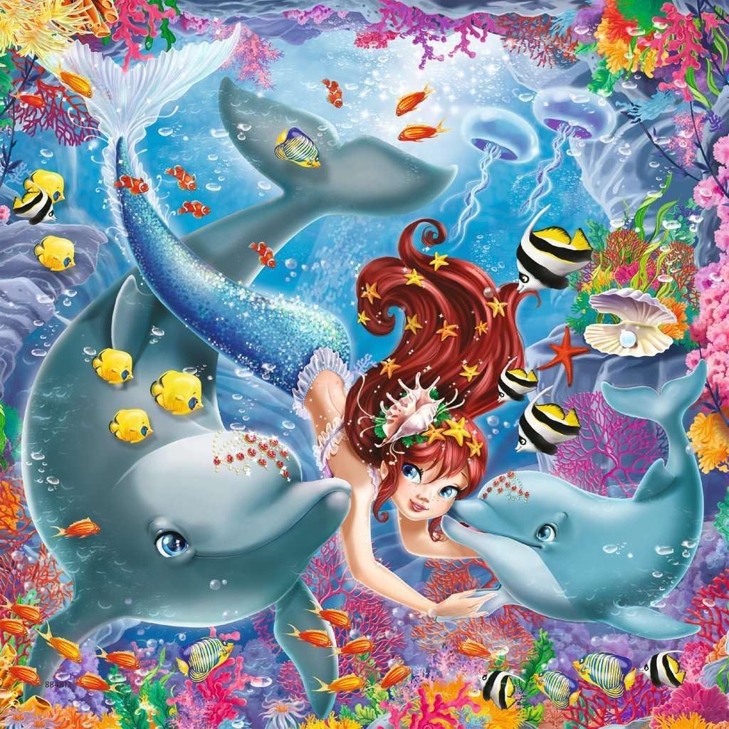 Detalle 2 de Ravensburger Incantevoli Sirene Puzzle 3x49 pezzi