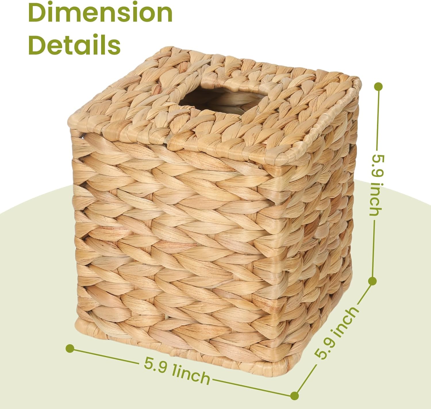 Detalle 2 de MHCLUE Water Hyacinth Tissue Box Cover