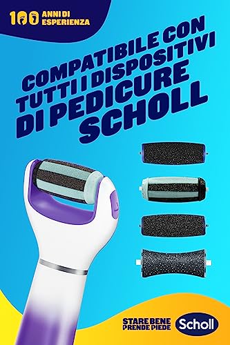 Detalle de Scholl Velvet 2in1 Leviga e Ammorbidisce: pedicure elettronico con 5 testine intercambiabili