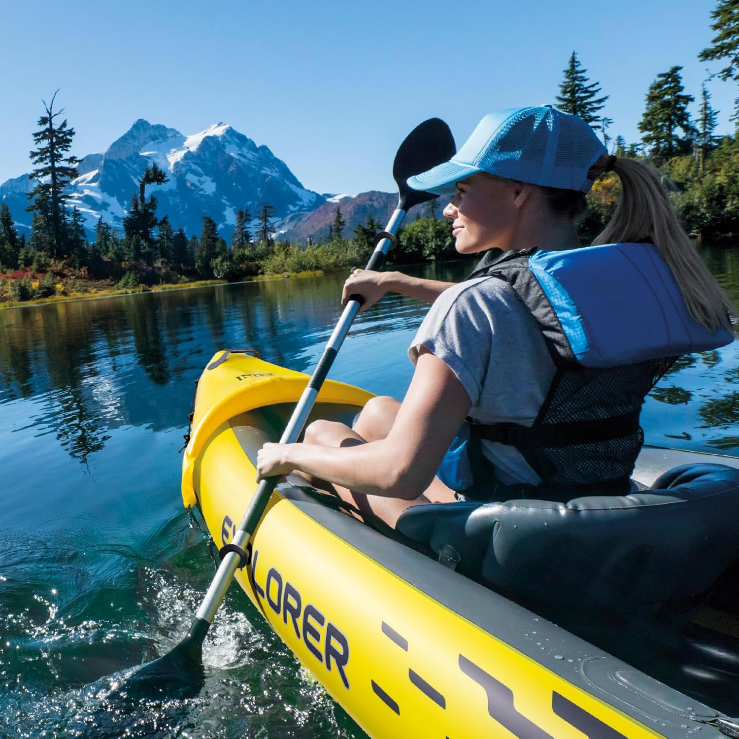 Detalle de Intex Kayak Hinchable Explorer K2 para 2 Personas 🚣