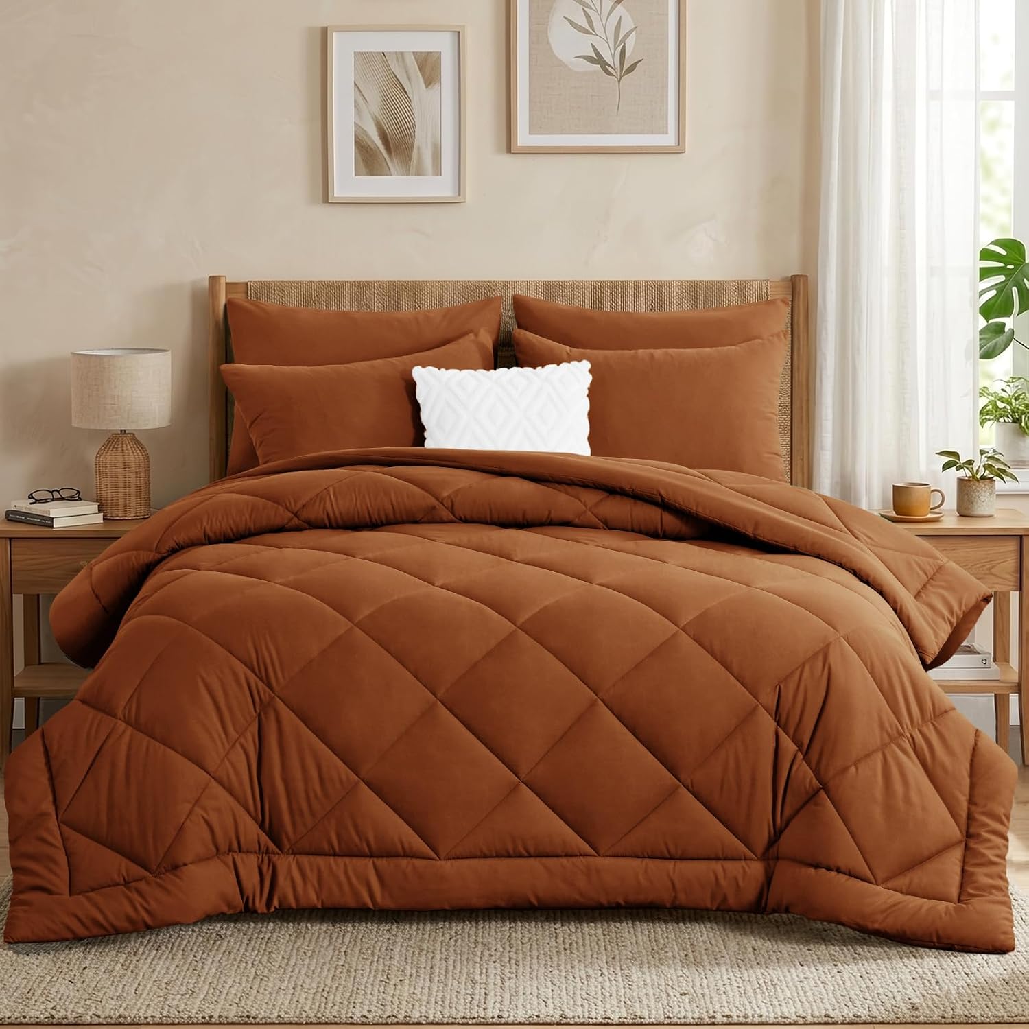 Thumbnail 1 de Tifschlaf Coverless Duvet Super King Size 10.5 Tog – All‑Season, 260x220cm in Burnt Orange