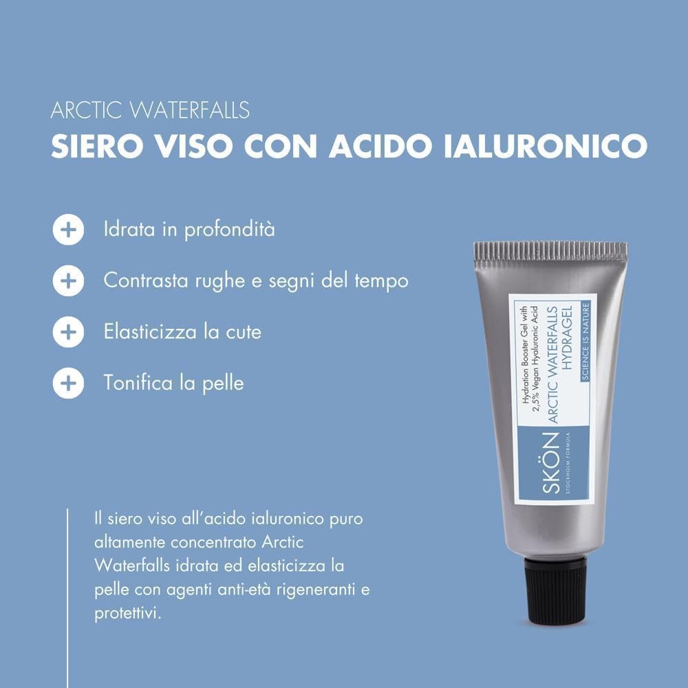 Thumbnail 1 de Skön Arctic Waterfalls Siero Viso all’Acido Ialuronico 2,5% con Niacinamide – 30 ml