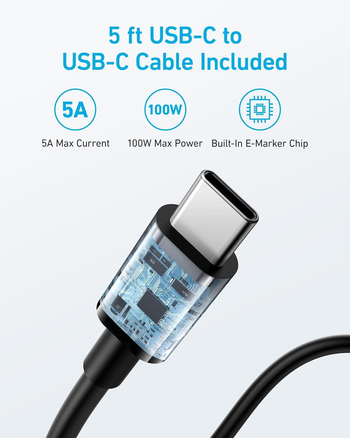 Thumbnail 4 de Anker 100W USB-C Charger: Fast, Compact and Foldable with USB-C Cable Included