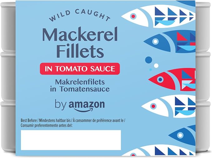 by Amazon Filetes de Caballa Sur en Salsa de Tomate 🐟 3x125g