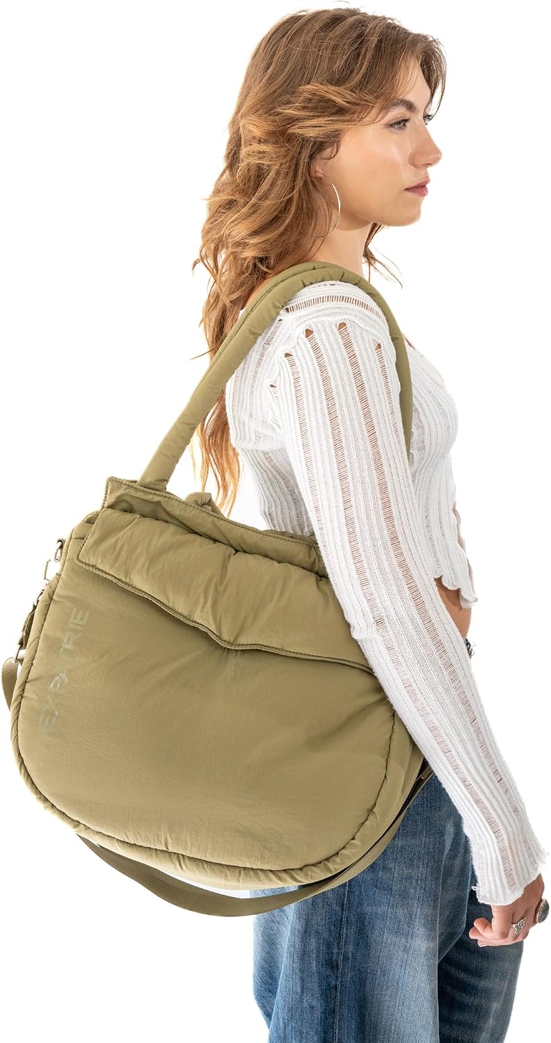 Thumbnail 1 de Expatrié Shopper Tasche Damen „Poppy“ – Puffer Bag aus Nylon mit Reißverschluss und Crossbody-Gurt