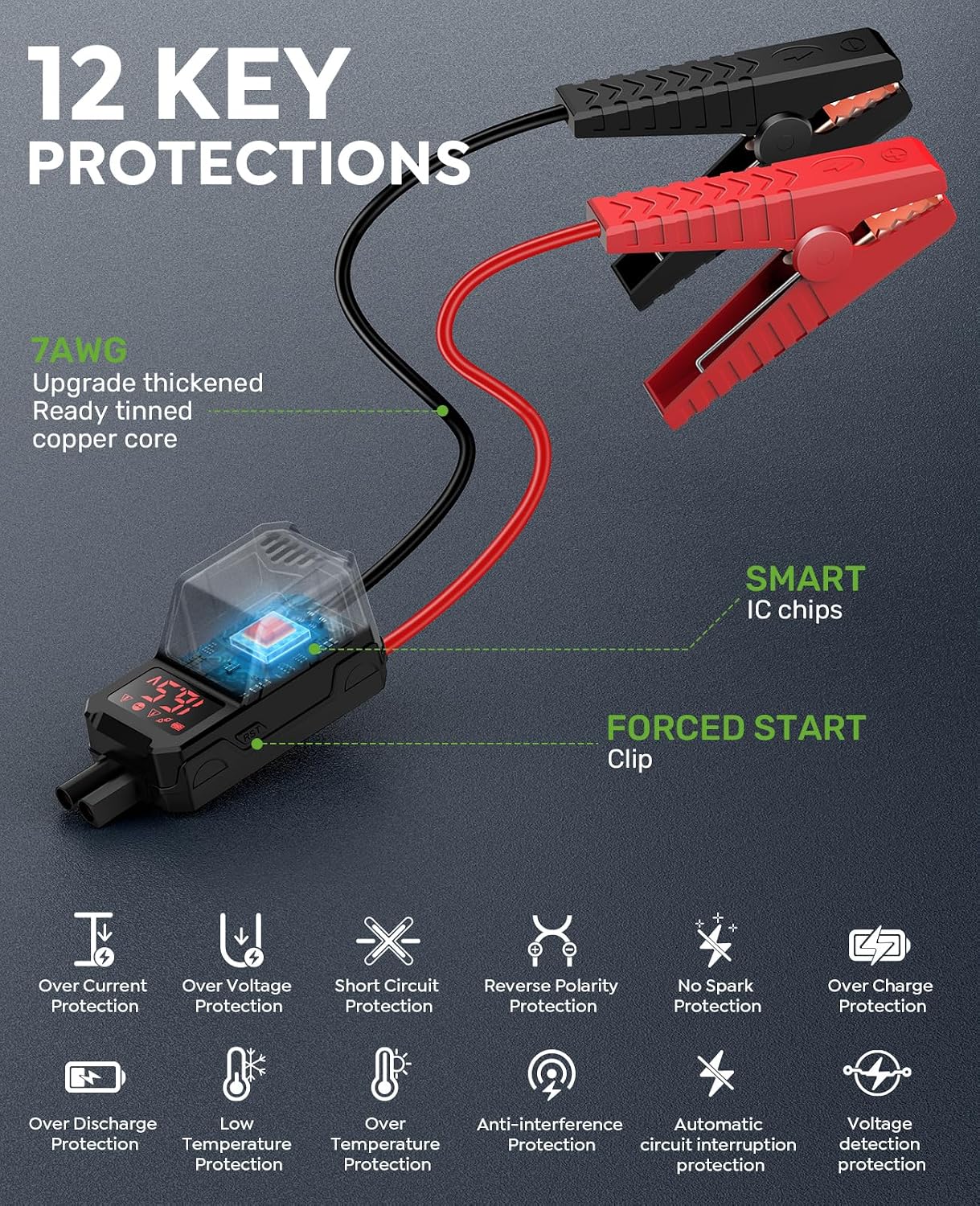 Thumbnail 5 de 8000A Jump Starter Power Pack with Air Compressor