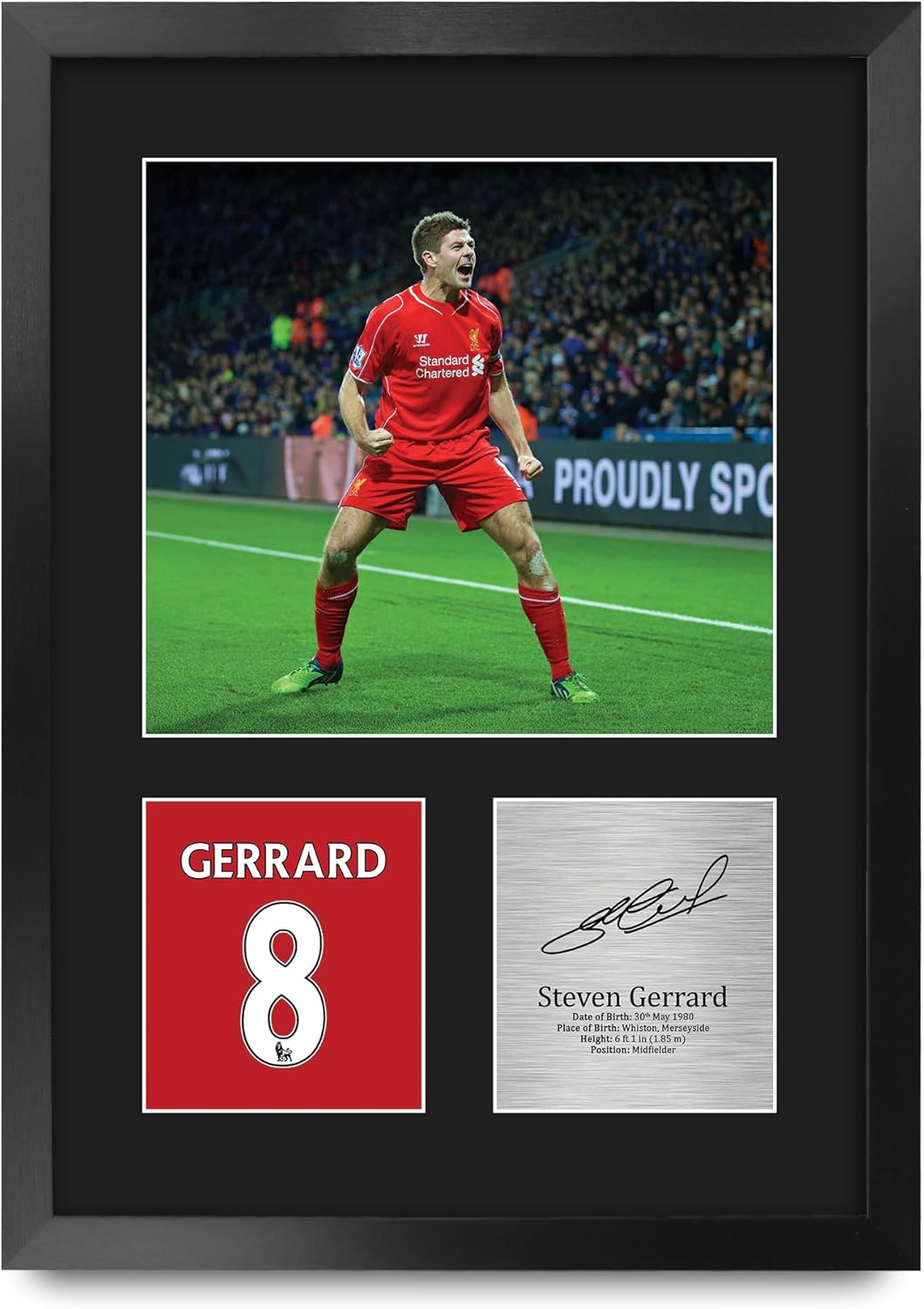 Thumbnail 2 de HWC Trading Steven Gerrard Liverpool A4 printed signed autograph picture (framed, portrait)