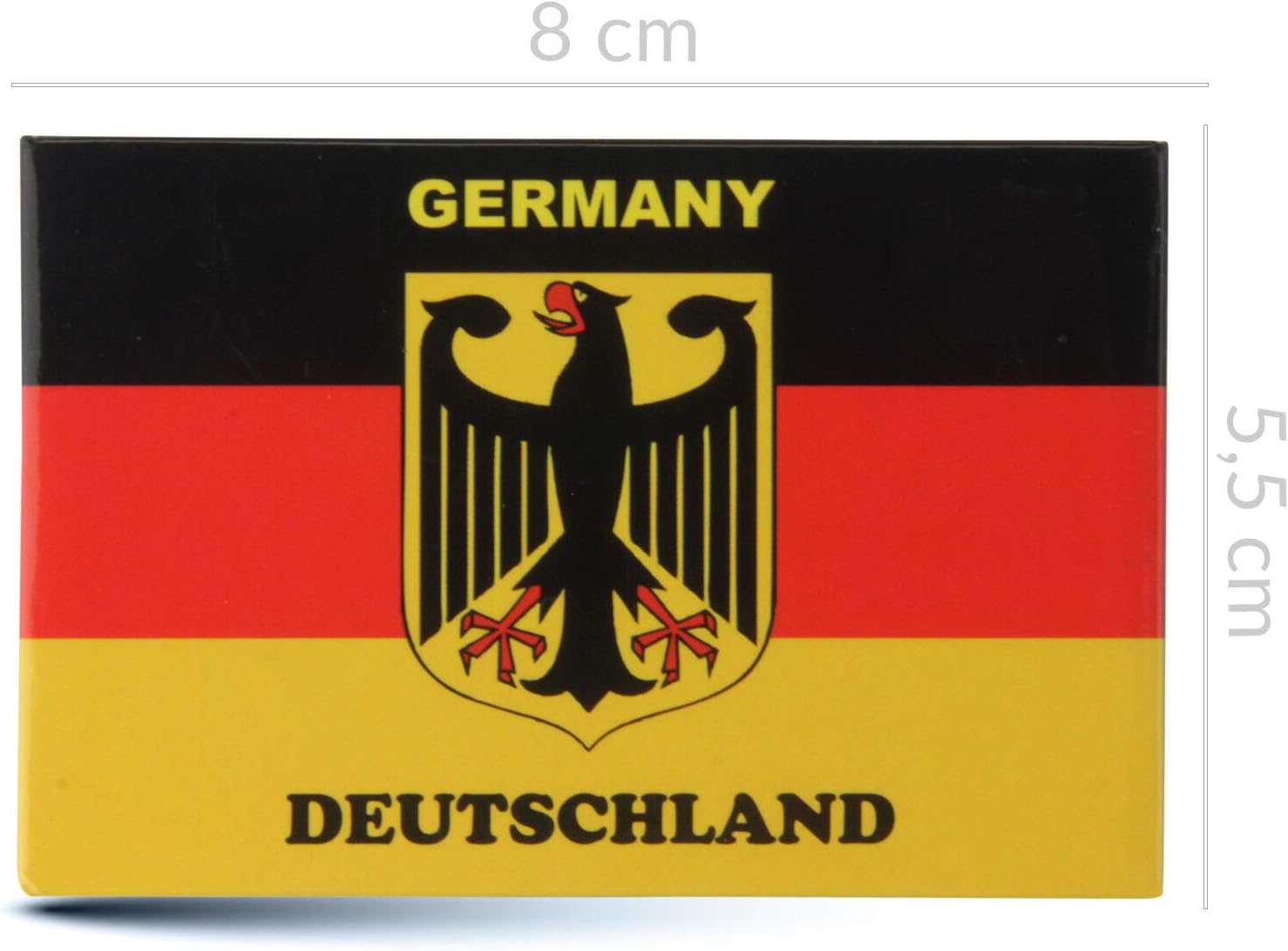 Thumbnail 1 de Aimant pour réfrigérateur drapeau allemand avec aigle – souvenir Berlin, forte tenue (photo magnet 8 x 5,5 cm)