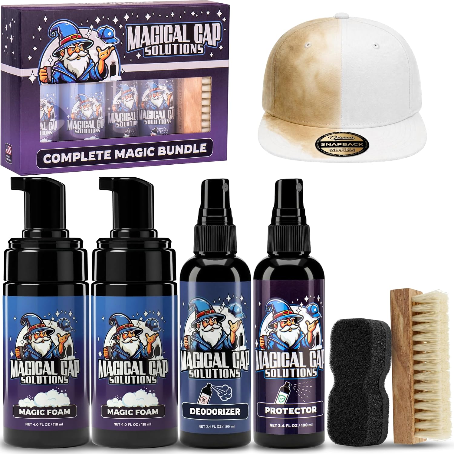 Detalle de MAGICAL CAP SOLUTIONS Hat Cleaning Kit, 4-Step