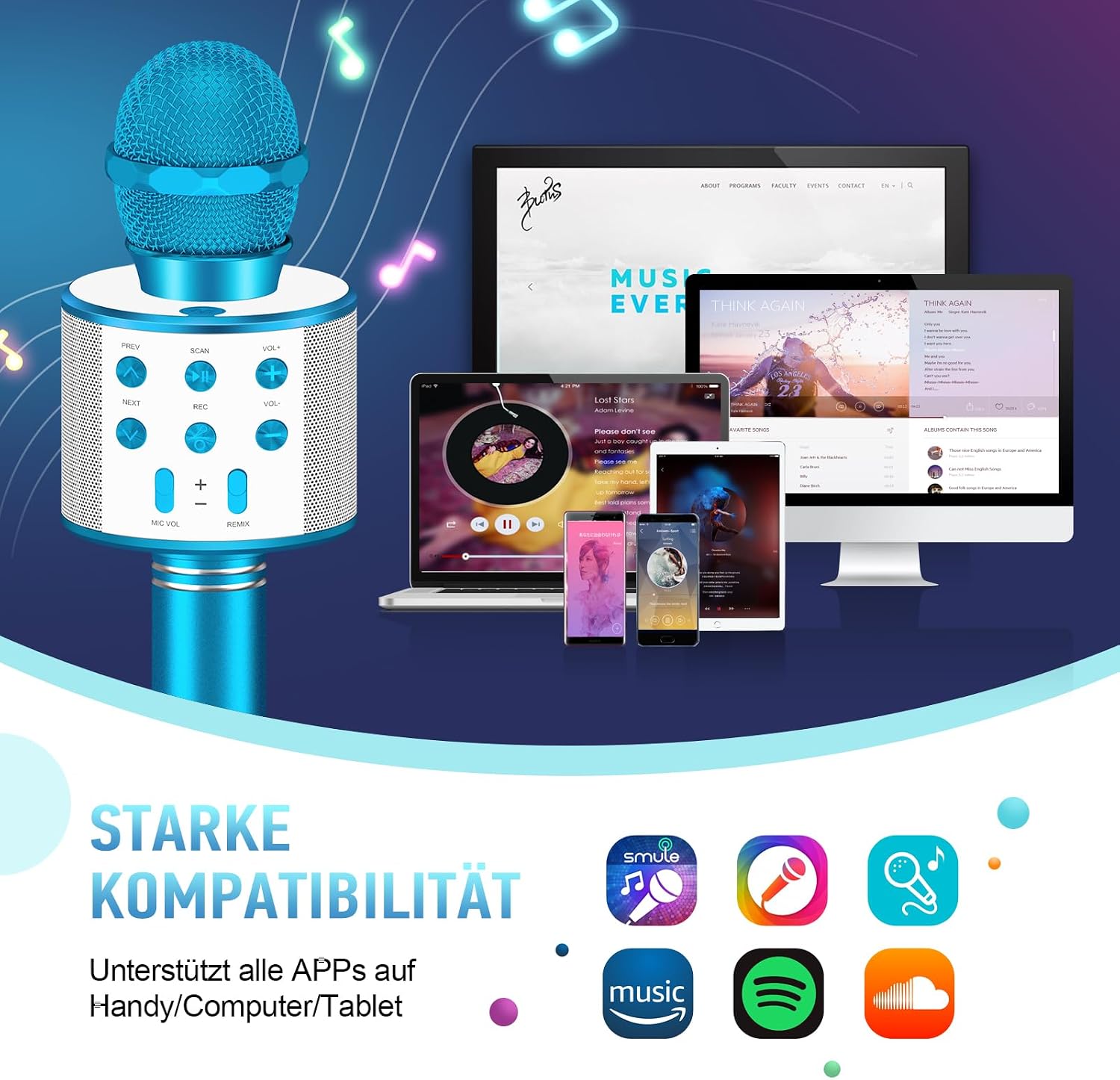 Thumbnail 5 de GeschenPark Karaoke con Microfono Wireless 4.1