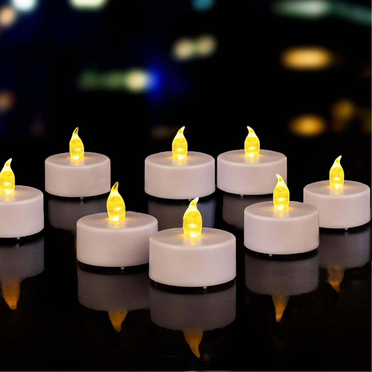 Thumbnail 6 de Tappovaly 24 Stück LED-Teelichter: flammenlos, batteriebetrieben, Warmweiß – ideal für Festlichkeiten