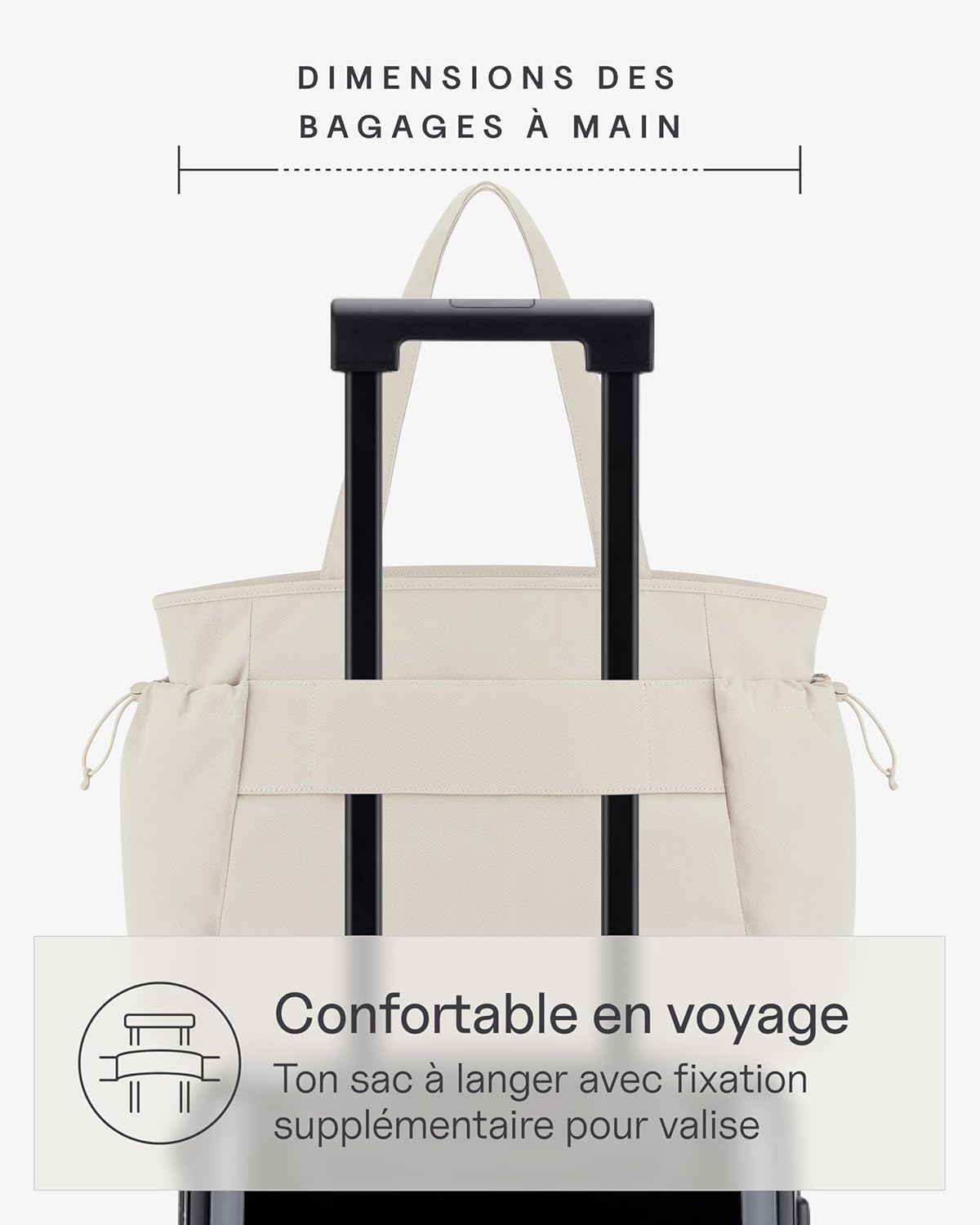 Detalle de Kapten & Son Shopper Hellvi Diaper Set: sac à langer 25 L avec fixation poussette et valise, trousse de toilette incluse