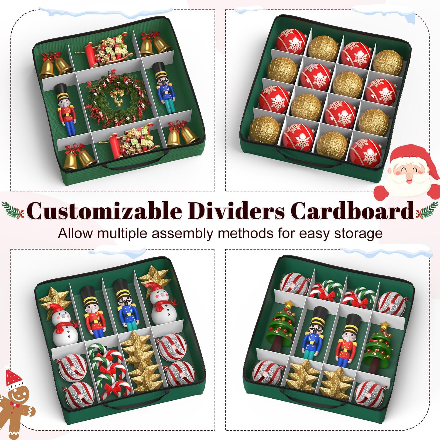 Thumbnail 4 de Keten 3-Inch Ornament Storage Boxes