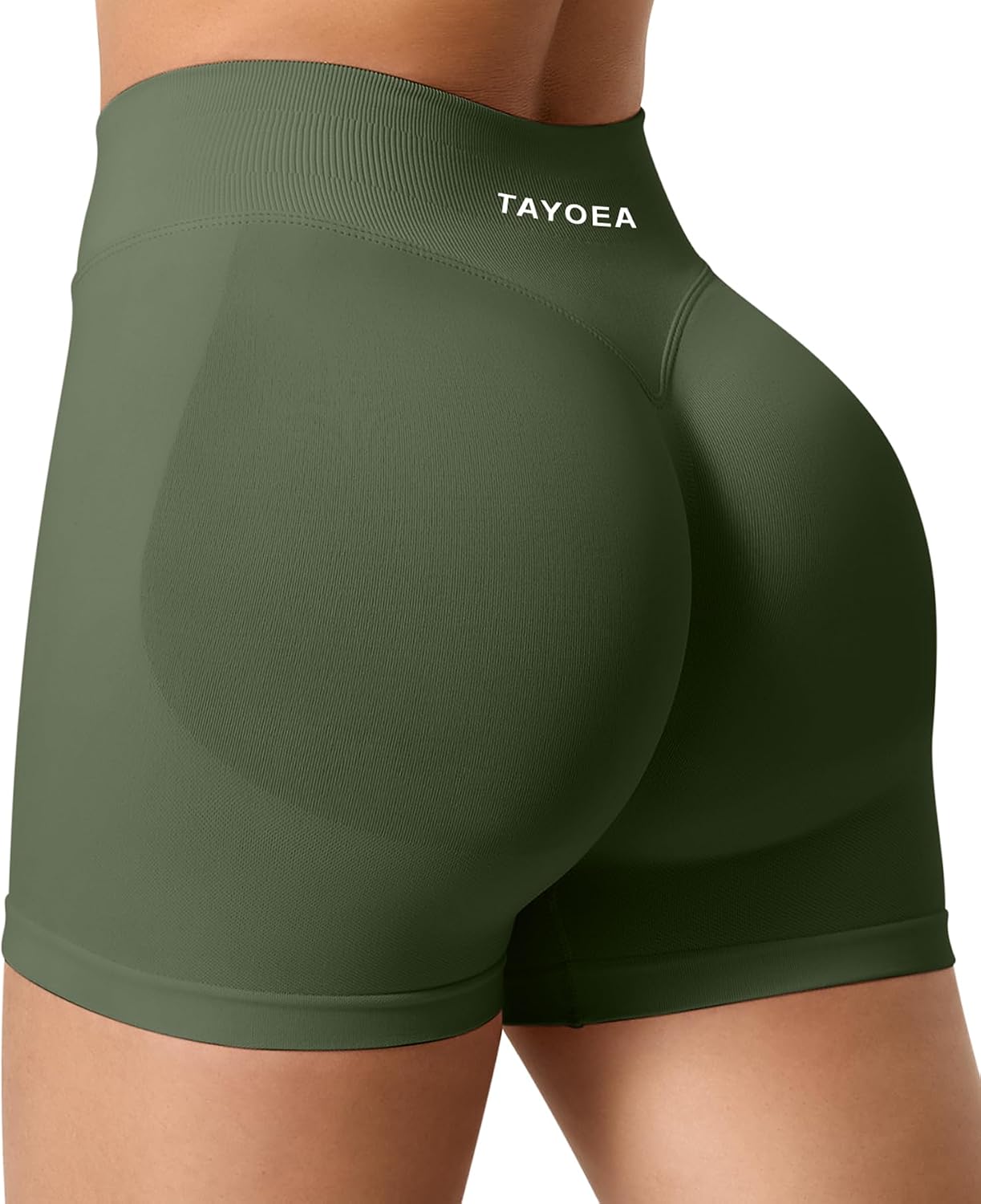 Detalle de TAYOEA Sport Shorts Damen Scrunch Kurze Sporthose – Push Up, Nahtloses Design, Butt Lifting