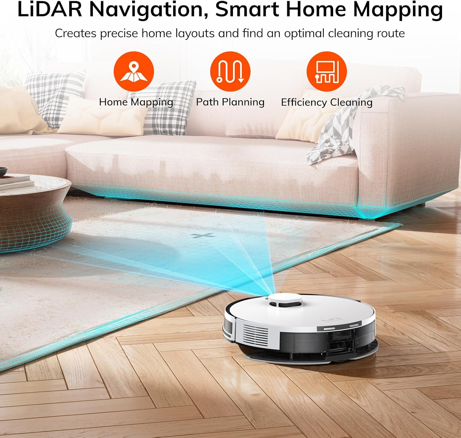 Detalle 2 de ILIFE A30 Pro Robot Vacuum and Mop with 5000Pa suction ⚙