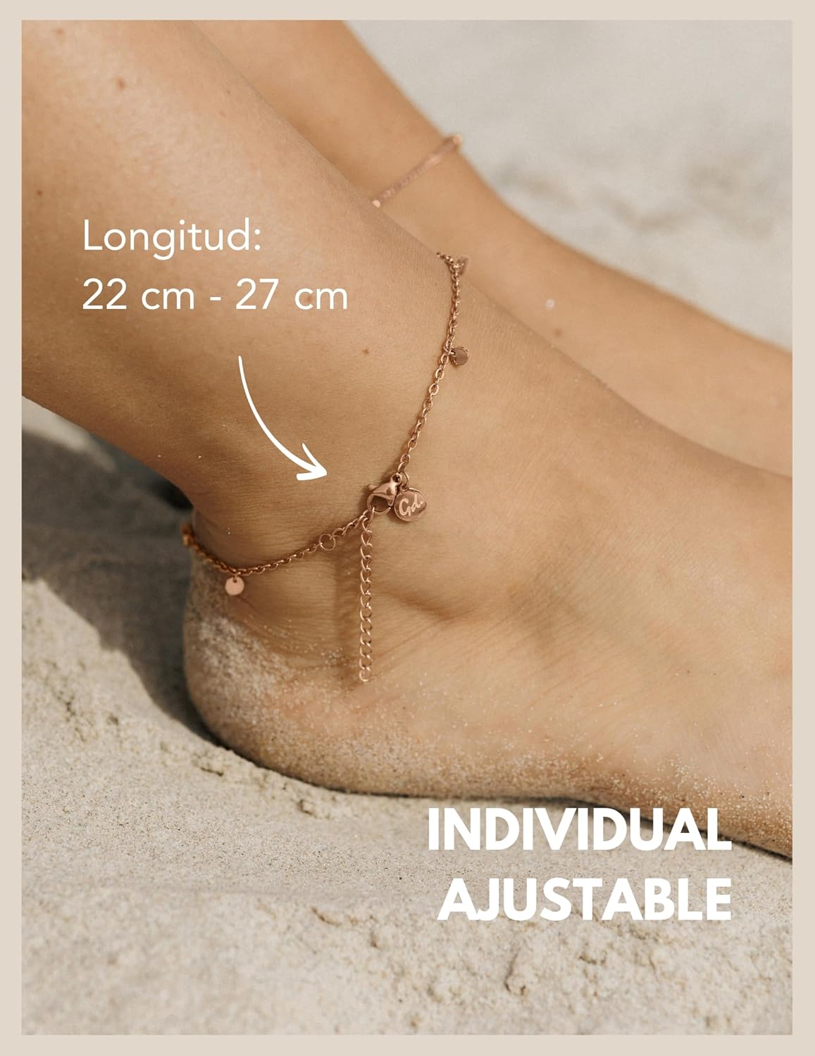 Detalle 2 de Good.Designs Tobillera ajustable 22–27 cm 👣