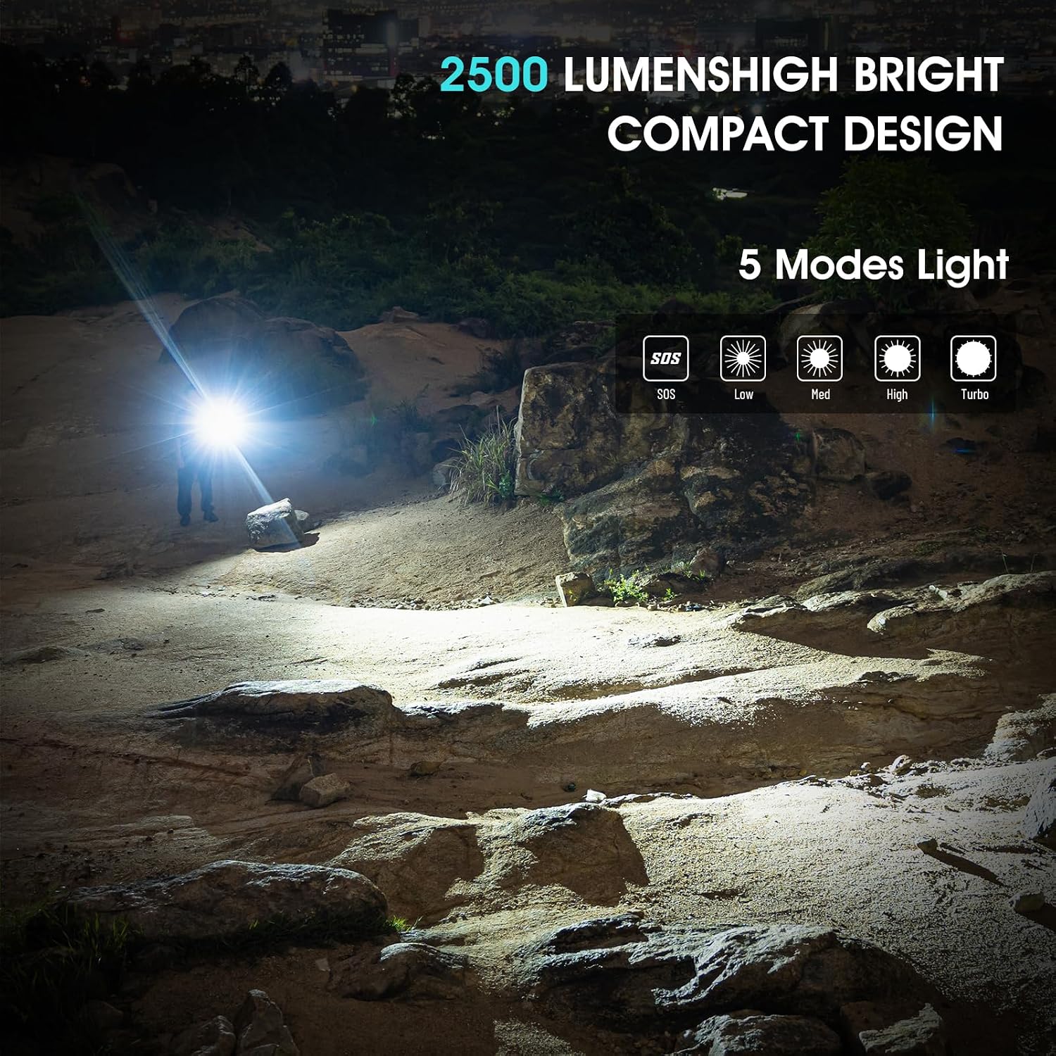 Thumbnail 3 de Rechargeable LED Torch 2500 Lumens – Magnetic Super Bright Pocket Torch