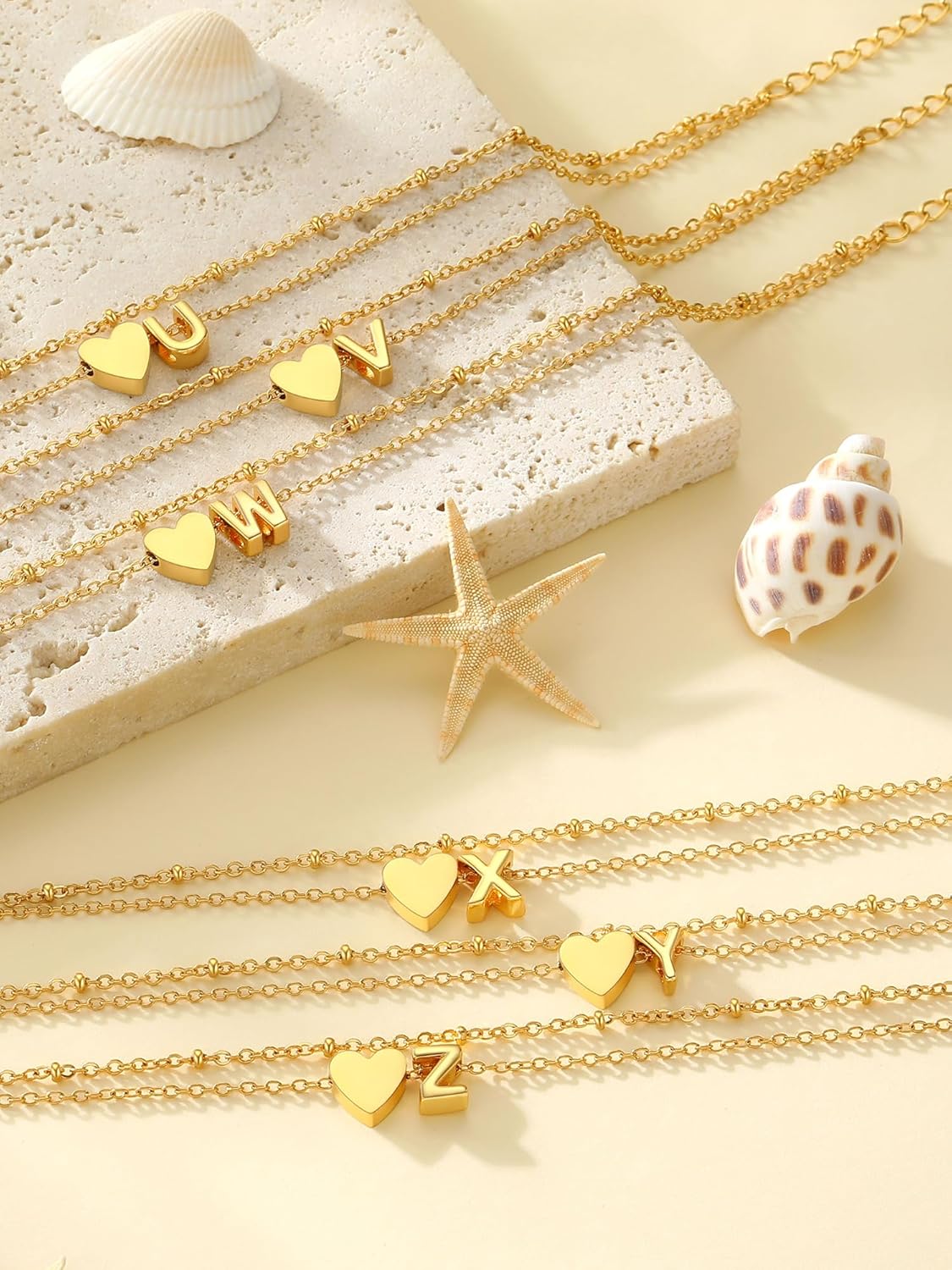 Thumbnail 3 de PROSTEEL A-Z Cavigliera in acciaio inox 316L doppio strato con cuore e iniziali, 22+5 cm