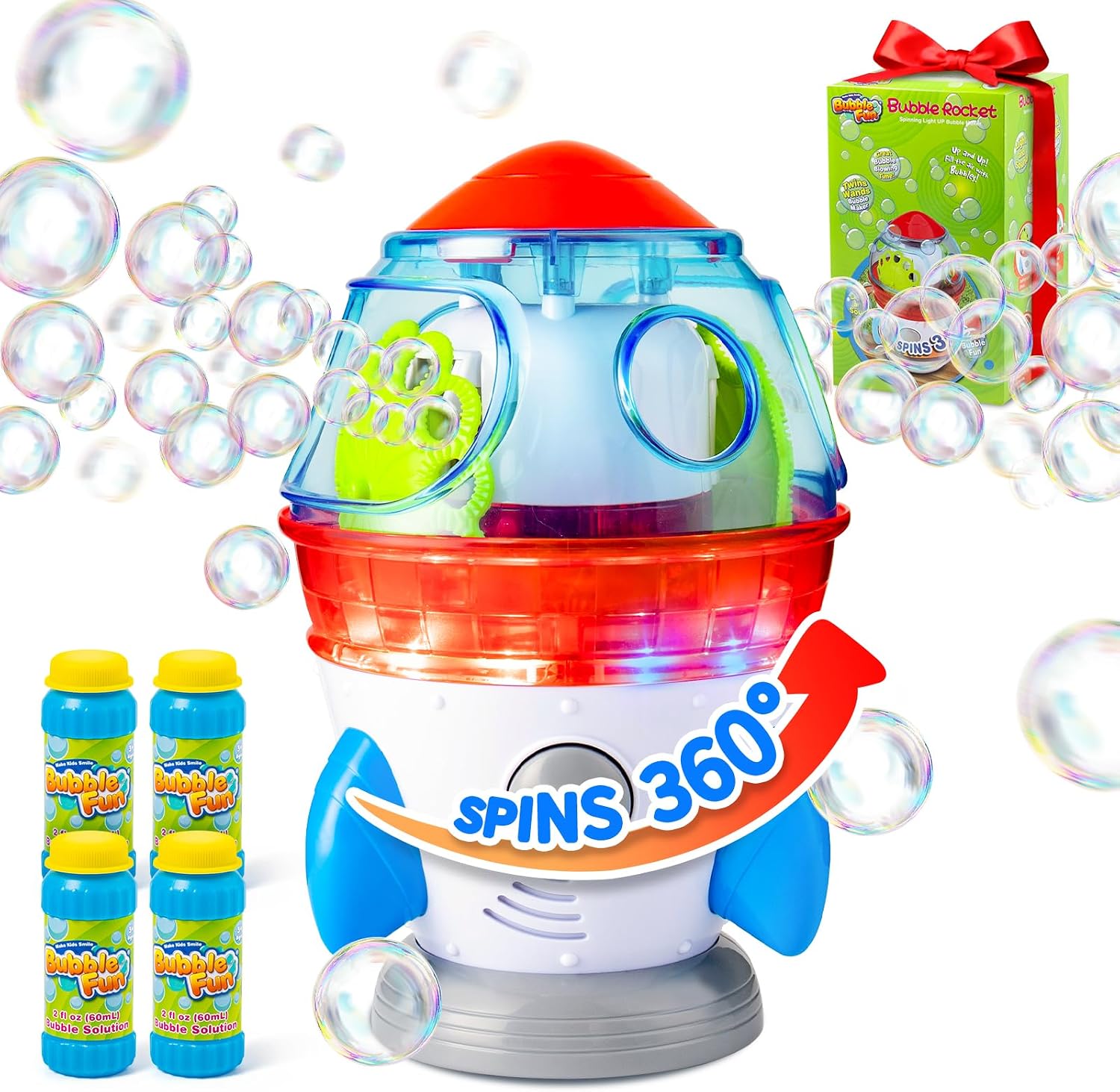 Detalle de Rocket-Shaped Bubble Machine for Kids