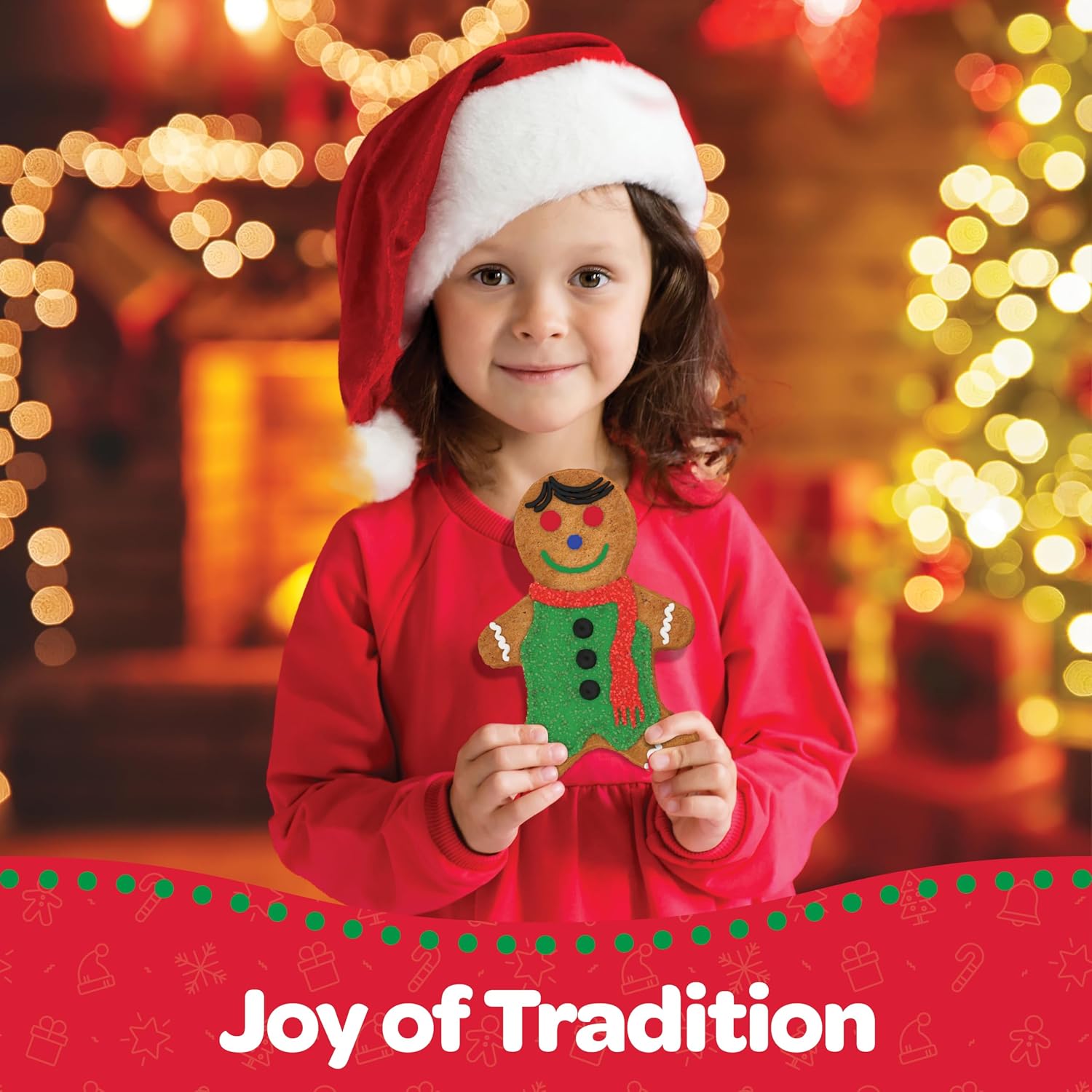 Detalle de 140636 Gingerbread Cookie Decorating Kit with Family Shapes, Icing Tips and Color Crystals