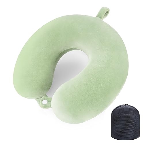 Detalle de WENGX Travel Pillow Neck Pillow Memory Foam: Ergonomic Support for Long Journeys (Green)