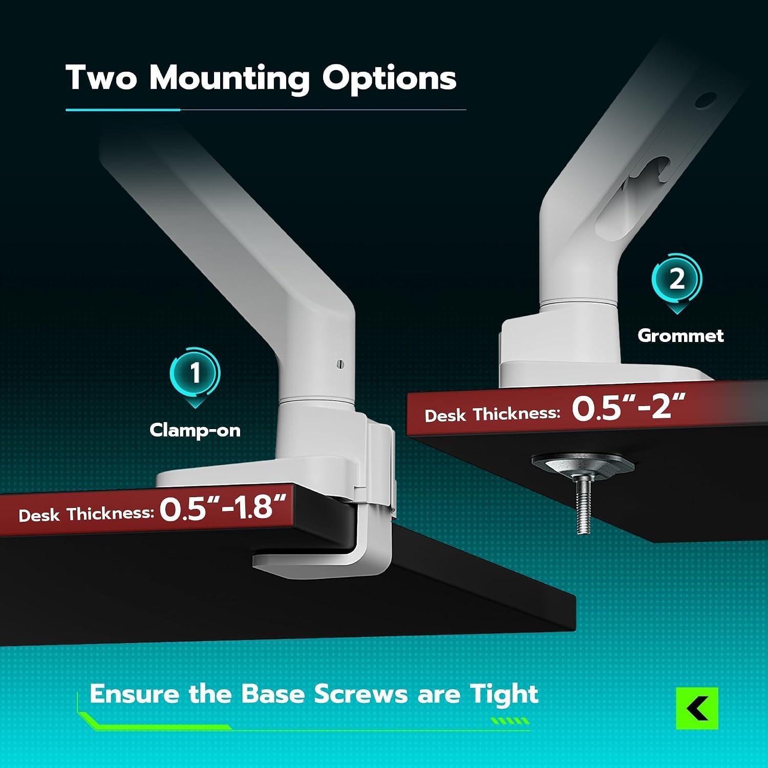 Detalle de ARES WING Ultrawide Monitor Arm for 17–49-Inch Screens, 44 lb, White