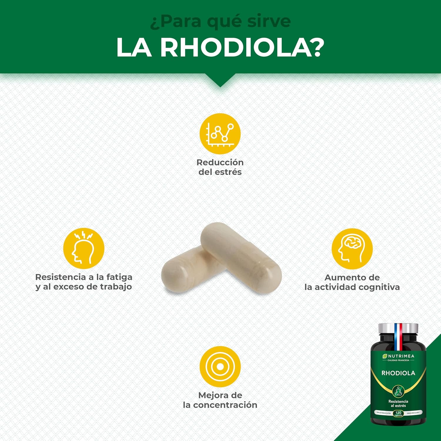 Detalle 2 de Rhodiola Rosea 400 mg cápsulas 120