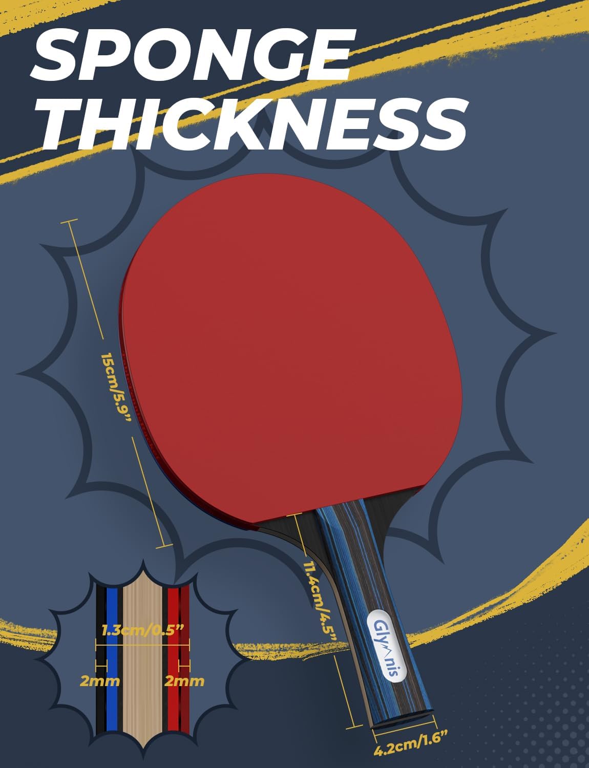 Thumbnail 3 de Glymnis Table Tennis Set 4-pack with 8 Balls