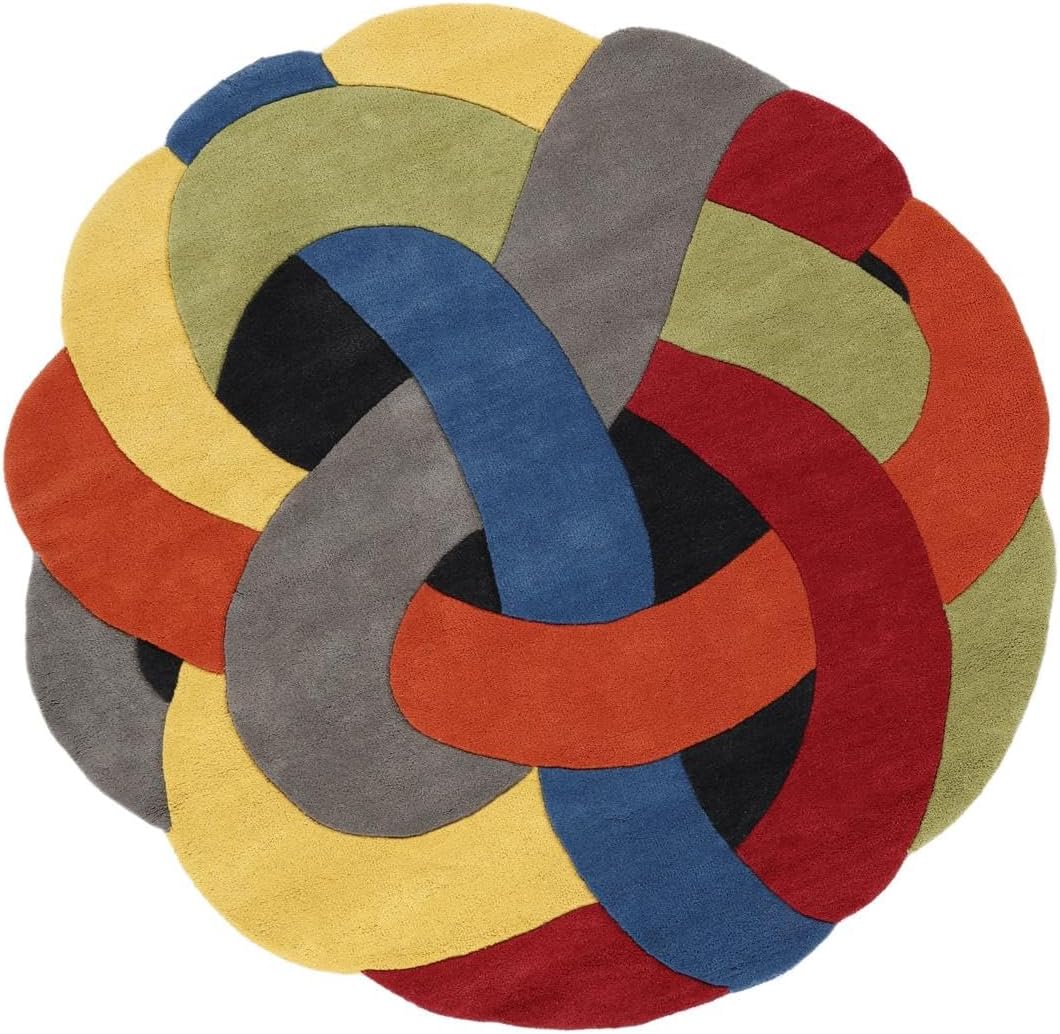 Thumbnail 6 de RugVista Colorful Knot Kids Rug, 100 x 100 cm, medium pile, Oeko-Tex 100