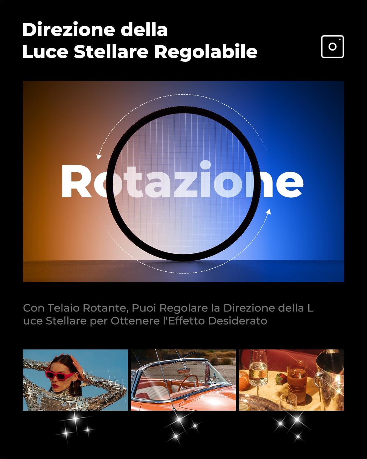 Thumbnail 5 de K&F CONCEPT Nano-Klear Kit 3 filtri Stella 82mm (4, 6 e 8 punti) con panni di pulizia