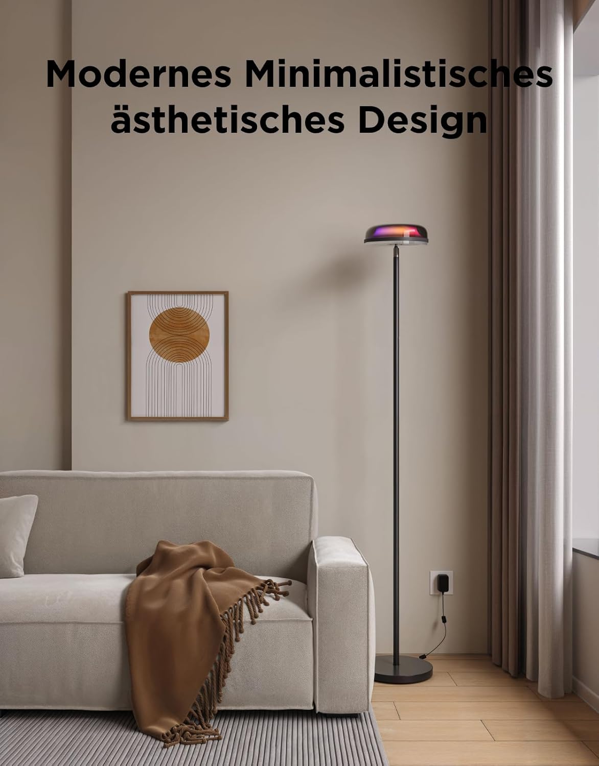 Thumbnail 3 de Govee Stehlampe Wohnzimmer Deckenfluter Wellenbeleuchtung RGBICWW mit 3-Zonen, Matter & Alexa