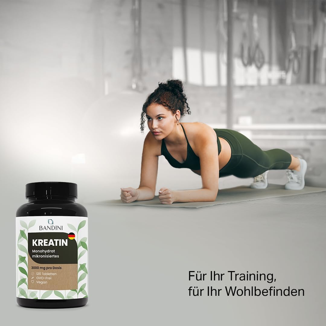 Thumbnail 1 de Bandini Kreatin Monohydrat 3000 mg Tabletten