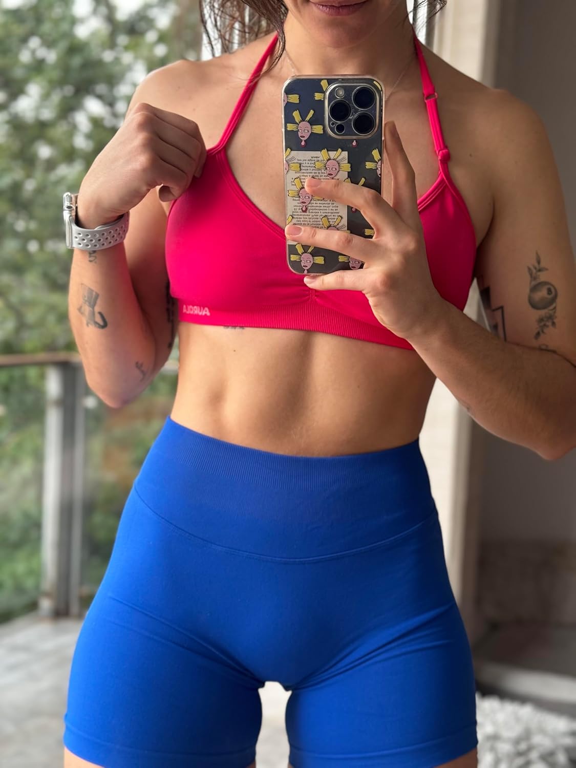 Thumbnail 3 de AUROLA Influence Workout Shorts for Women (Scrunch Seamless Compression), Mid-Rise No Roll-Up