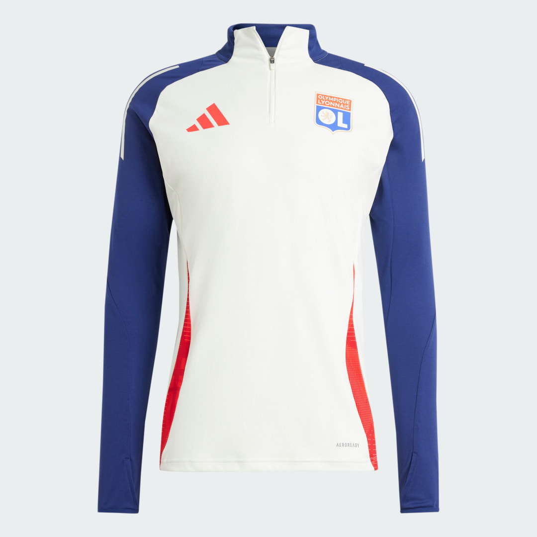 Detalle 2 de Sudadera entrenamiento Olympique de Lyon Tiro 24 de Adidas — blanco