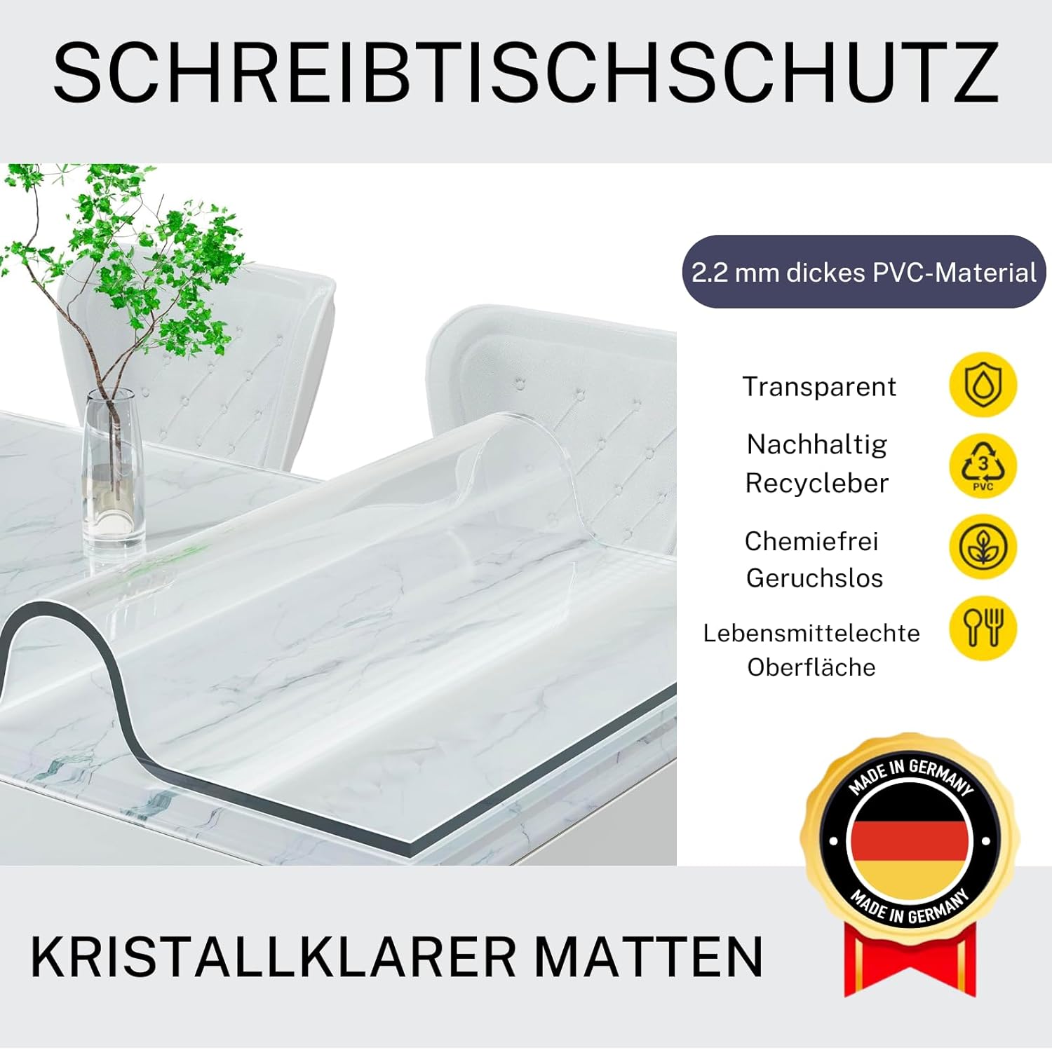 Thumbnail 1 de Artwelt Nappe Protection 180×90 cm transparent