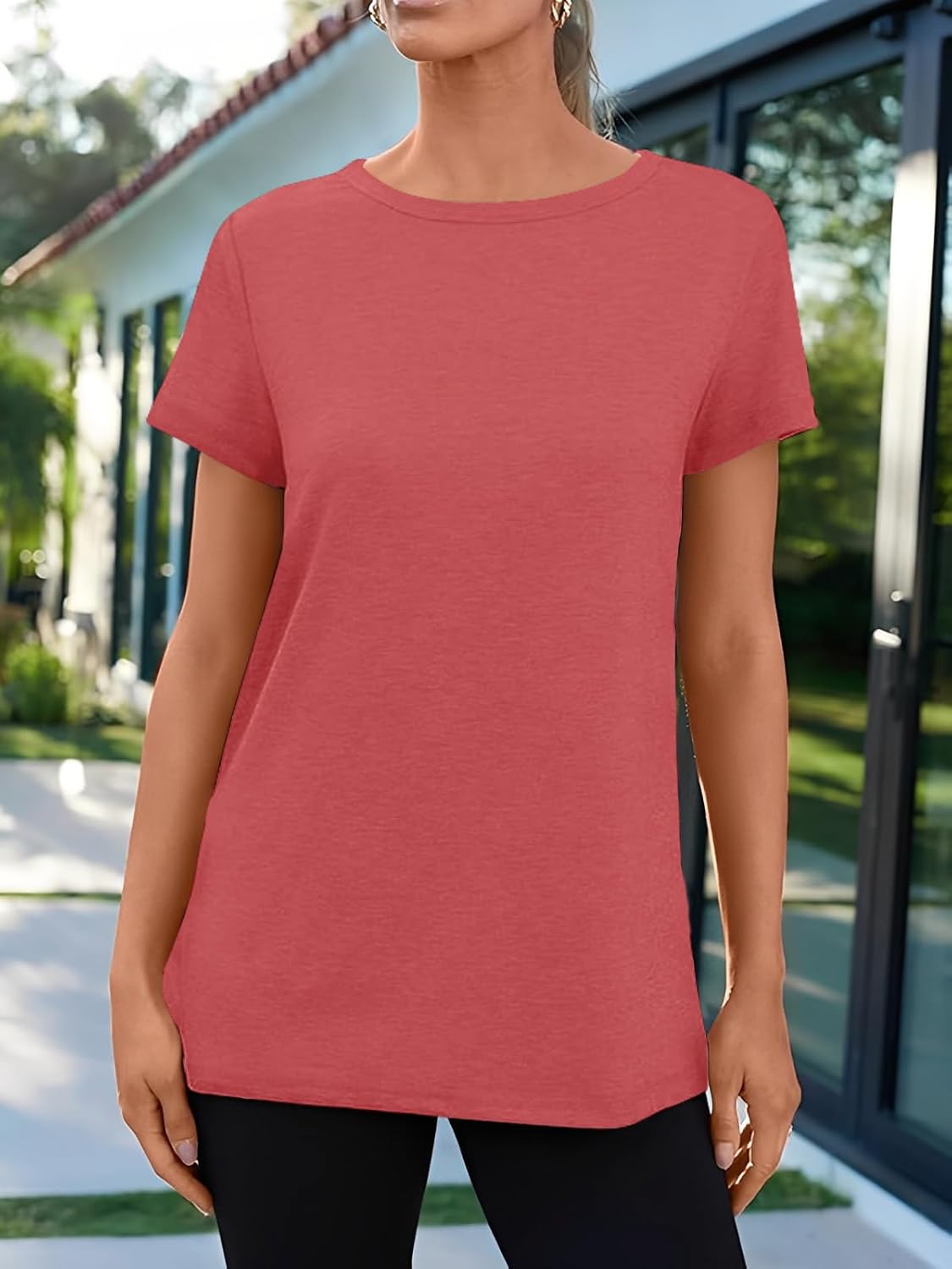Thumbnail 1 de Cuptacc Damen Basic T-Shirt – Sommerliches Rundhals-Top, Kurzarm, Einfarbig