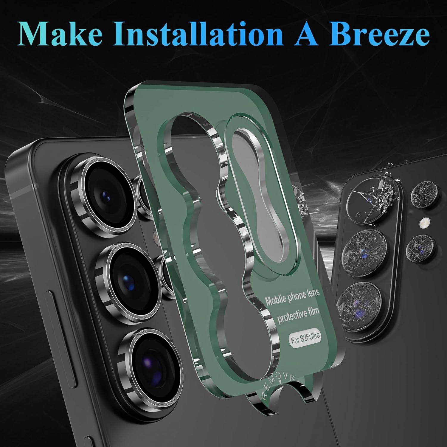 Detalle de YWXTW S26 Ultra camera lens protector