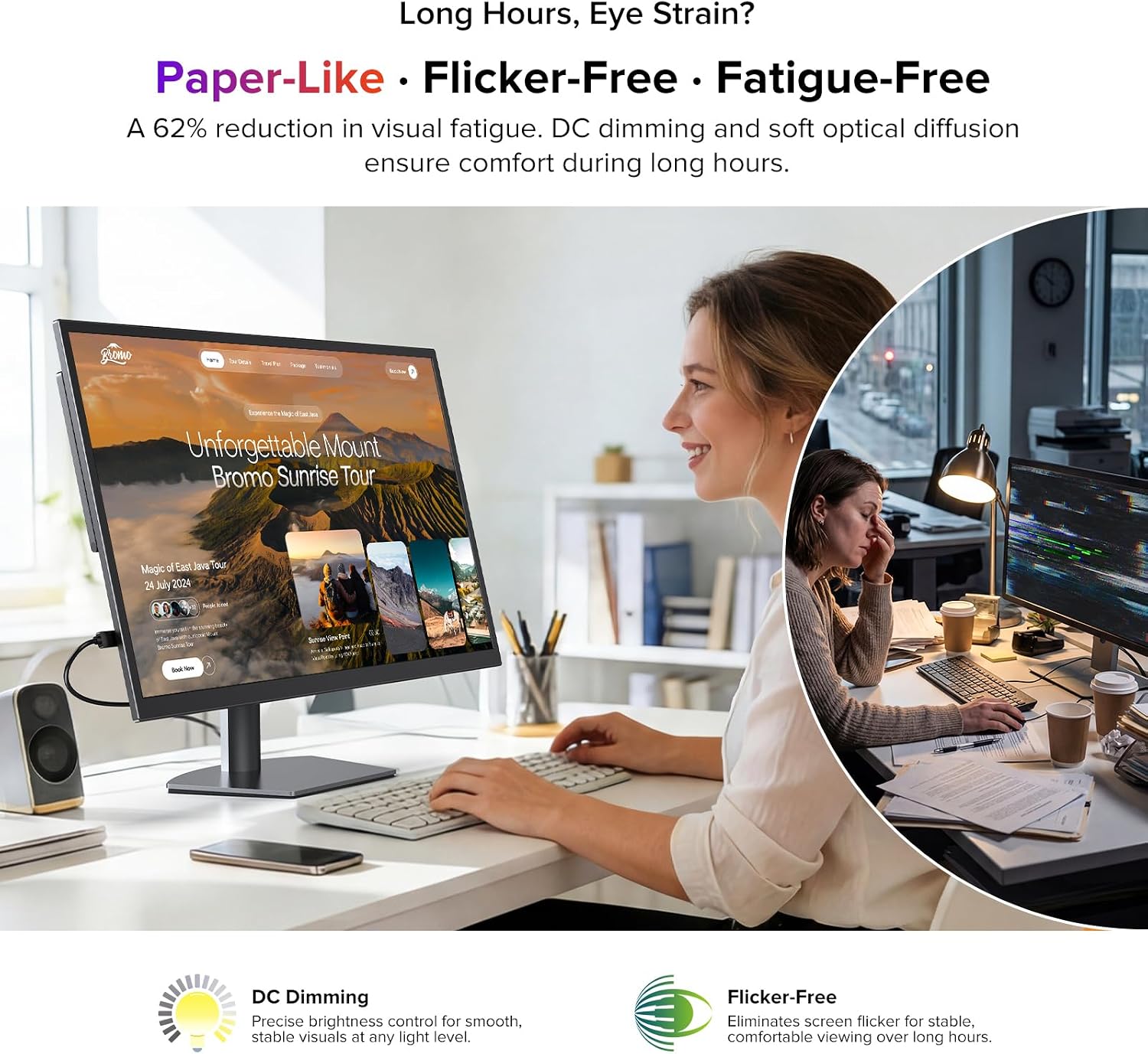 Detalle de UPERFECT 18,5” 120Hz 145% sRGB 600 nit 2000:1 – Monitor portatile da gioco con USB-C e mini HDMI