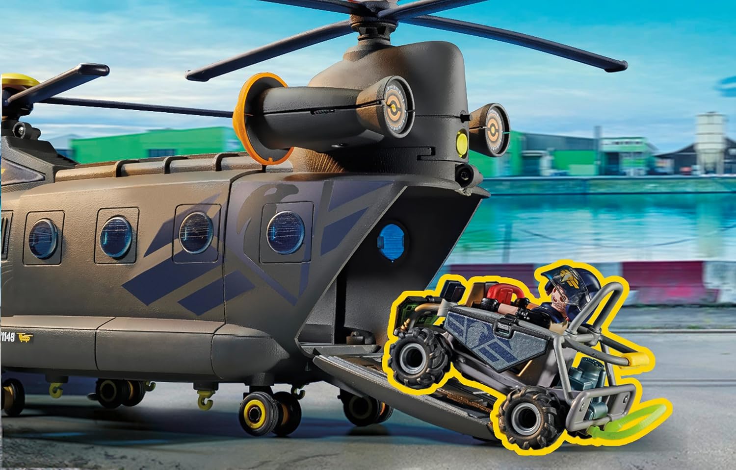 Thumbnail 6 de Playmobil 71149 Tactical Unit Rescue Aircraft with Winch, Lights and Sound