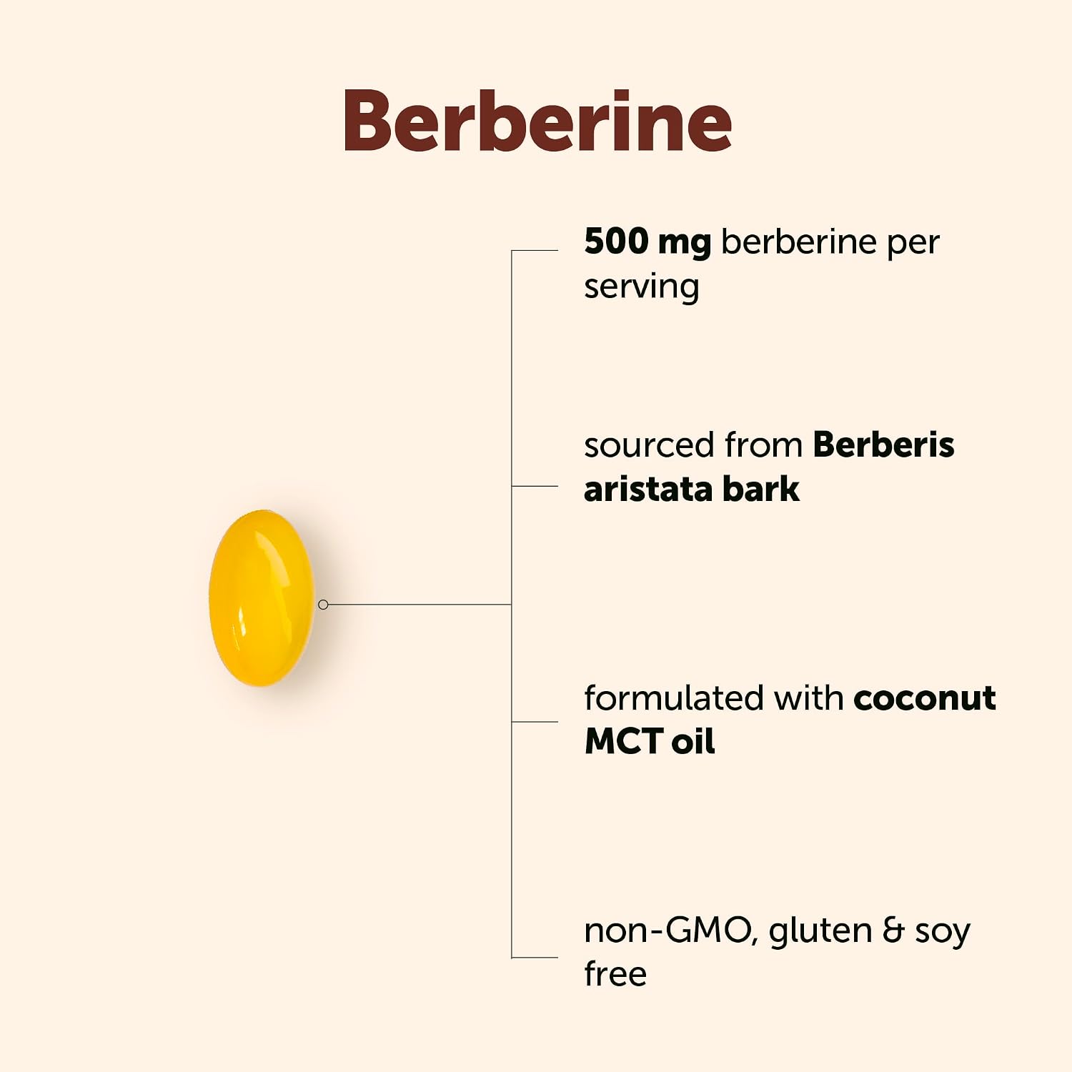 Detalle 2 de Micro Ingredients Berberine Softgels 500 mg