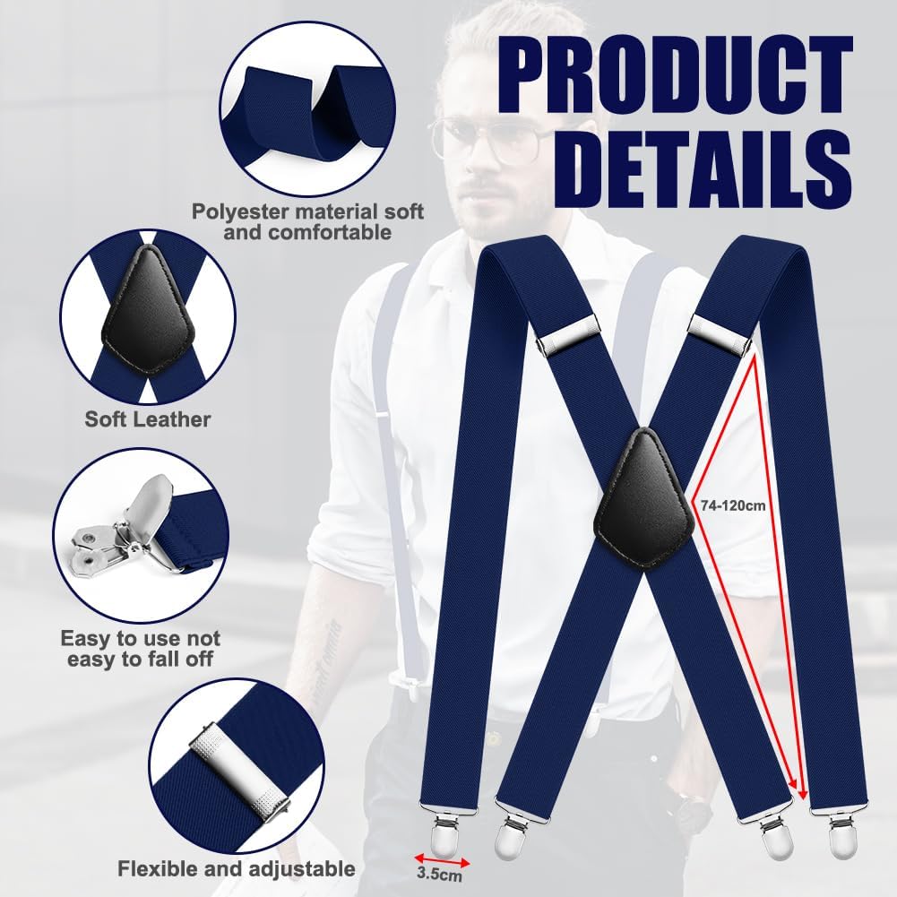 Detalle 2 de Aomig Tirantes para Pantalones Hombre 35 mm