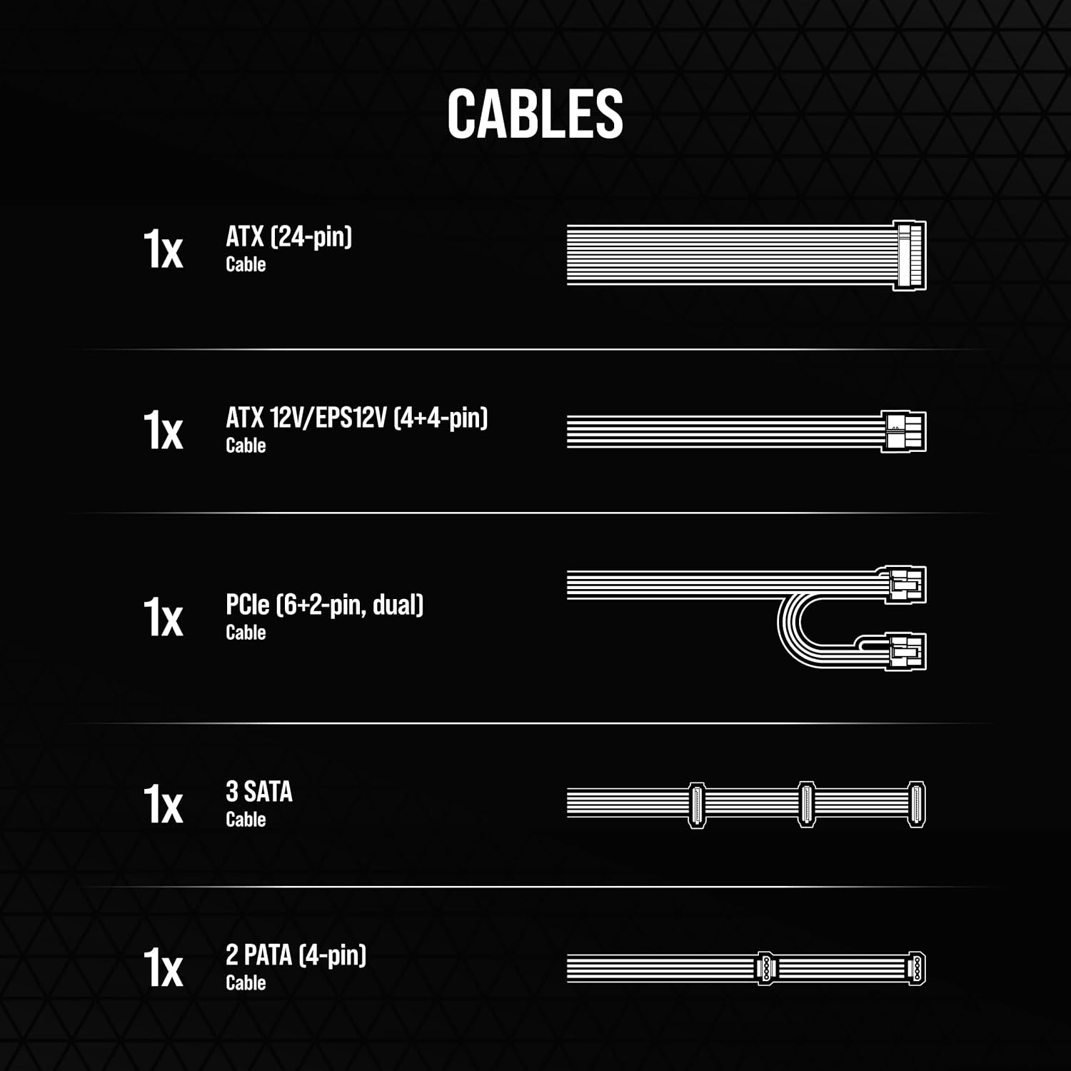 Detalle de Corsair CX650 650W 80 Plus Bronze Non-Modular Power Supply (UK)