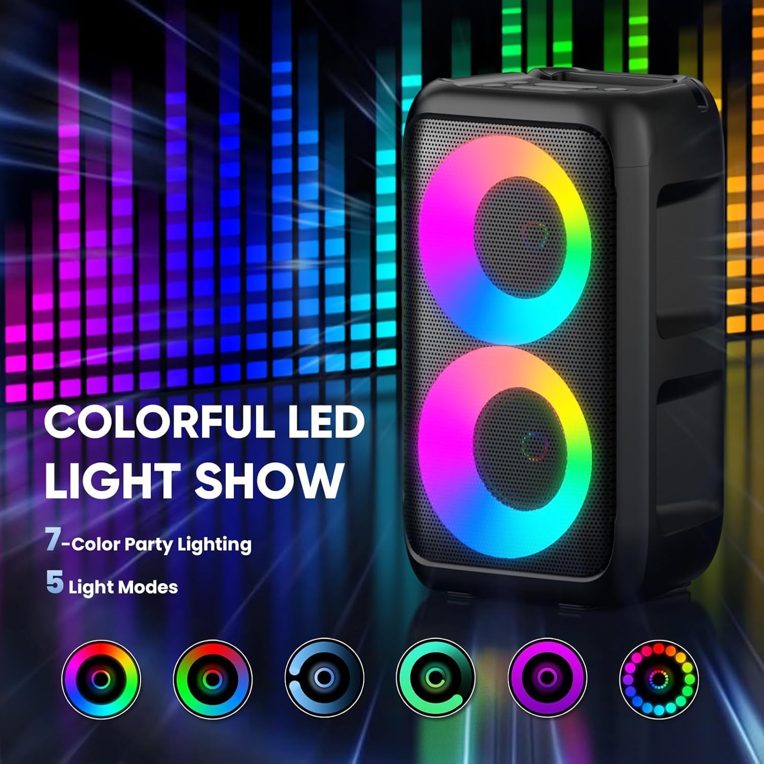 Thumbnail 6 de Karaoke Machine with 4 Wireless Microphones