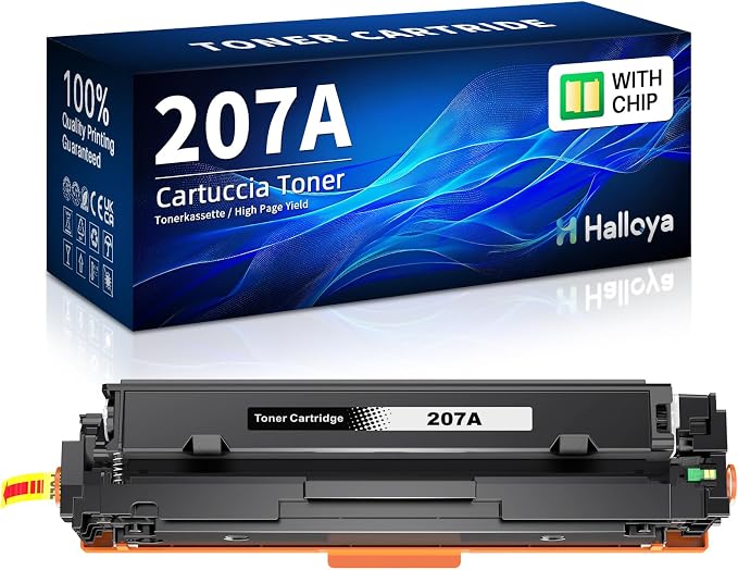 Detalle de Halloya 207A Negro Toner con Chip para HP LaserJet Pro 🖤