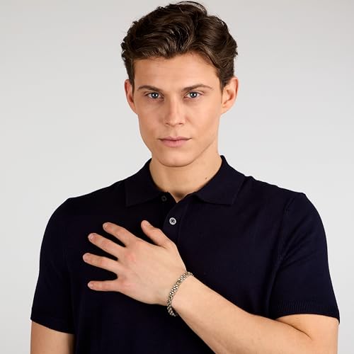 Detalle de Maserati Jewels Bracciale Uomo 21 cm in Acciaio con Finitura Oro – JM320AST09