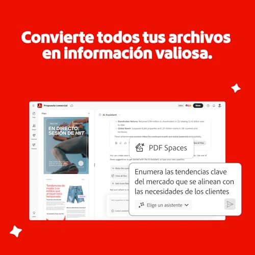 Detalle de Adobe Acrobat Studio: suscripción de 12 meses para editar, convertir y firmar PDFs con IA integrada